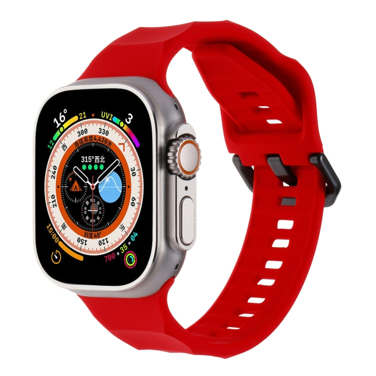 Ripple silicone sports watch band, red, for Apple Watch 42/44mm models