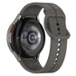 Grooved silicone watch band with buckle holes, dark gray