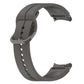 Grooved silicone watch band with buckle and vented holes, dark gray