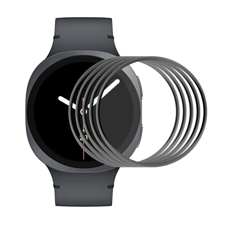 3D screen protector set for dark smartwatch display, curved edge film stack