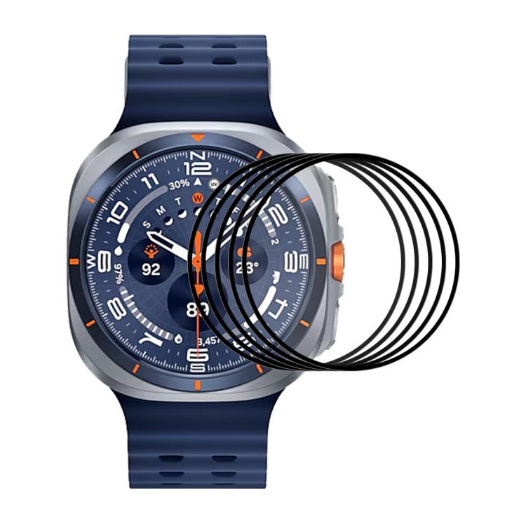 3D full coverage screen film set for smartwatch, curved soft PC edge, PMMA