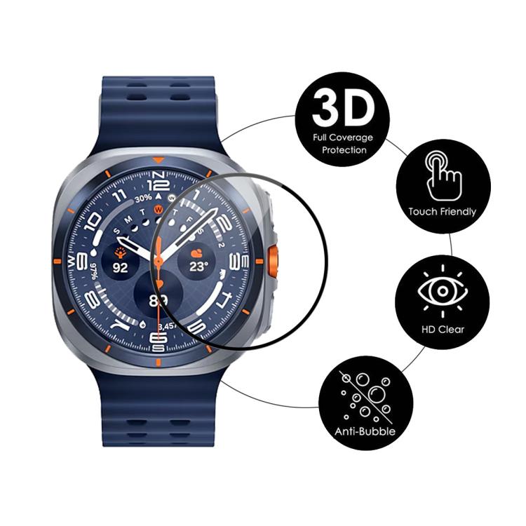 3D full coverage smartwatch screen protector, touch-friendly, HD clear, anti-bubble