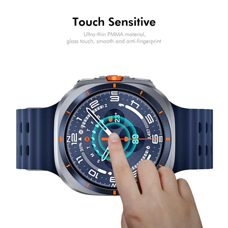 Touch-sensitive 3D screen film for smartwatch, ultra-thin PMMA glass-feel