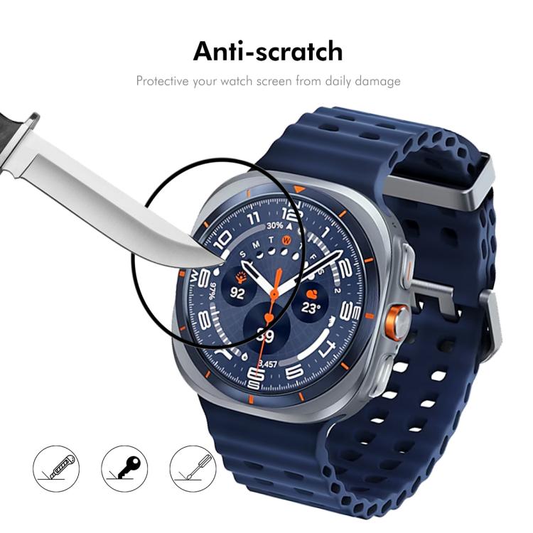 Anti-scratch 3D screen protector film for smartwatch display, curved soft PC edge
