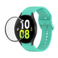 Smartwatch screen protector kit with teal silicone adjustable strap and full-coverage PMMA glass