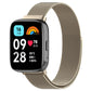 Milan magnetic steel mesh watch band in gold tone, magnetic clasp and fine metal links