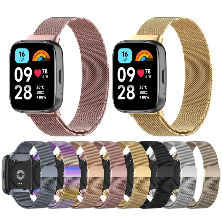 Assorted milan magnetic steel mesh watch bands set, mixed colors with magnetic clasps