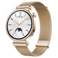 Rose gold metal mesh watch band with magnetic clasp, woven steel links