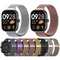 Set of magnetic steel mesh watch bands in silver, rose, gold, and black tones