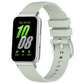 Liquid glossy silicone watch band with metal connector, light green strap