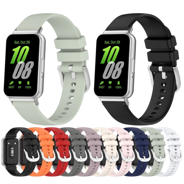 Liquid glossy silicone watch band with metal connector, black and light green color set