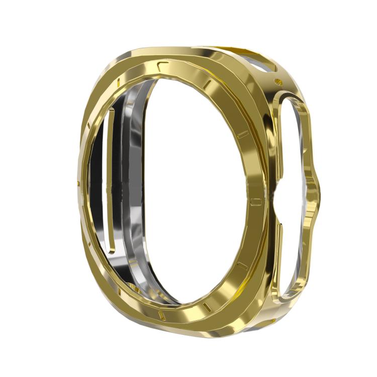 Gold electroplated protective case for Galaxy Watch, with raised bezel and side button cover