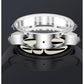 Silver watch protective case shown above a compatible smartwatch