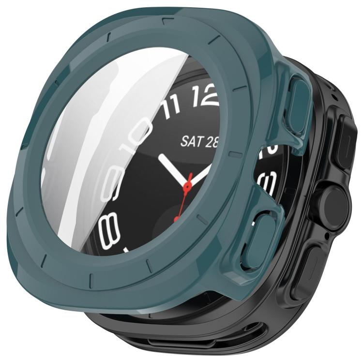 Teal protective watch case with integrated screen protector and button covers