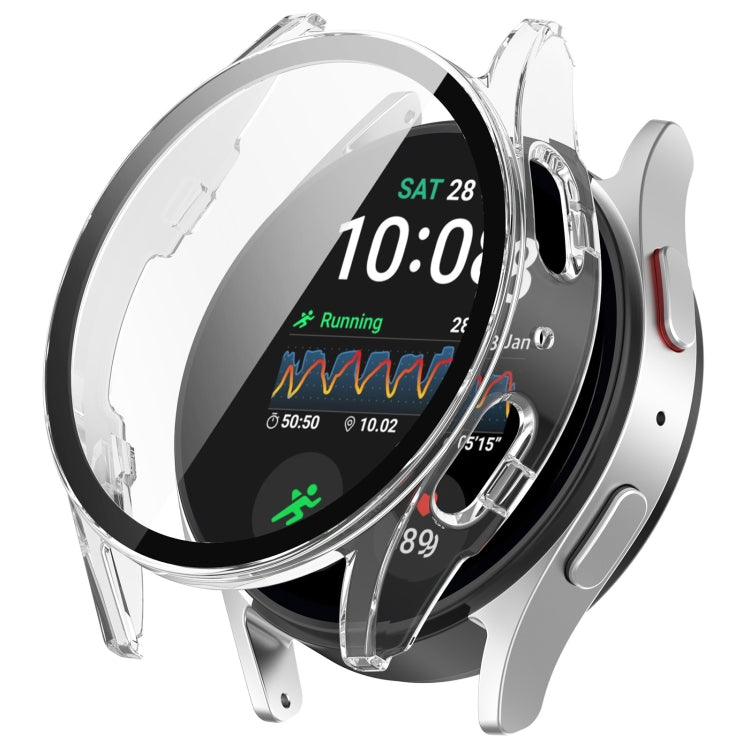 Transparent protective watch case with integrated screen protector