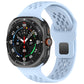 For Galaxy Watch Ultra2 2026 / 2025 / 1 2024 Holes Style Square Buckle Solid Color Silicone Watch Band