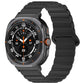 Galaxy Watch Ultra black silicone band with a ridged strap and spotted ends