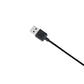 USB to charging cable with black connector tip