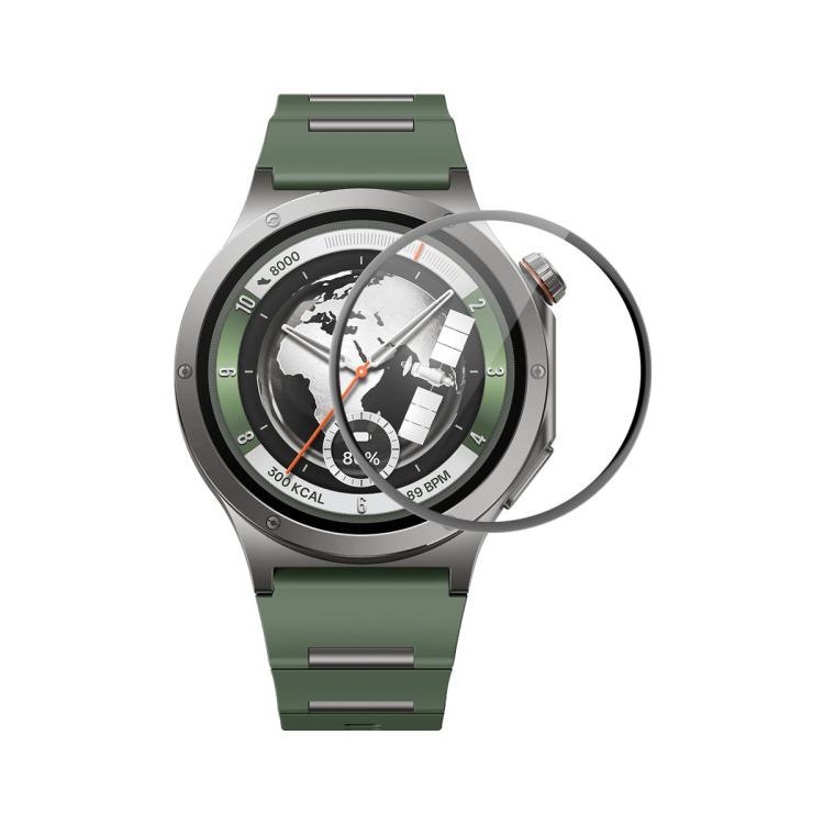 3D watch screen protector with a curved edge, shown beside a smartwatch