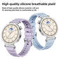 Quick Release Spring Bar Silver Buckle Solid Color Silicone Watch Band, For Huawei Watch GT 6 41mm