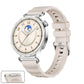 Press Button Quick Release Silver Buckle Solid Color Silicone Watch Band, For Huawei Watch GT 6 41mm