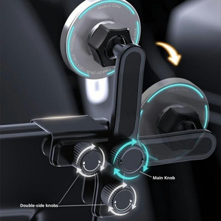 P3 15W Car Magnetic Wireless Charger Phone Mount Stand