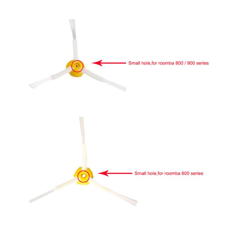 JUNSUNMAY 6pcs Sweeper Triangle Side Brush for iRobot Roomba 800 / 900 Series, Triangle Side Brush