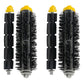 JUNSUNMAY main clean brush replacement set: two black bristle rollers with yellow end caps