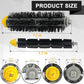 JUNSUNMAY main clean brush roller and black housing with yellow end cap, size view