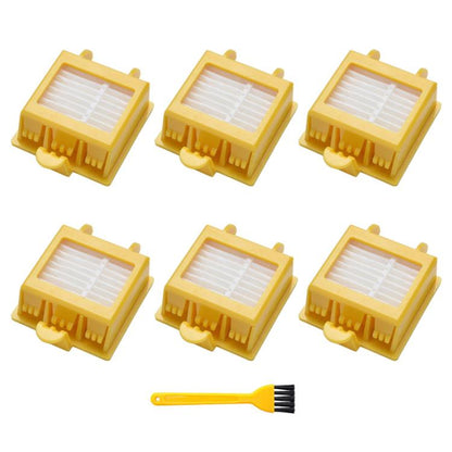 JUNSUNMAY 6pcs Sweeper Clean Filter with Brush for iRobot Roomba 700 Series