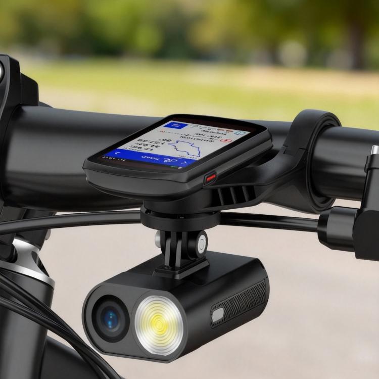 Two Section Mountain Bike Stopwatch Mount Holder Extension Support Frame, For Garmin Edge Series