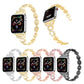 Diamond-studded 8-shaped strap set in silver, gold, rose gold, and black