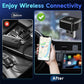 Black WiFi Bluetooth USB dongle with cable-free wireless connection shown