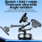 Black rotating three-axis car phone holder with magnetic ring mount