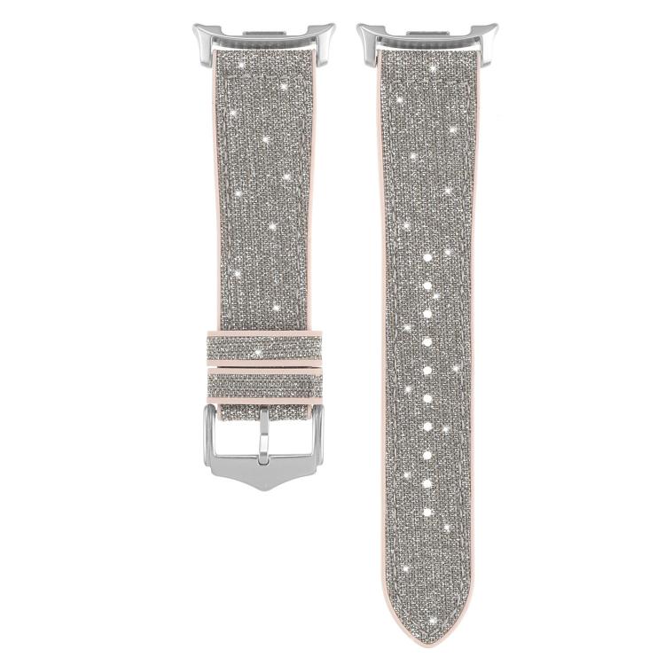 Glitter Skin Vegan Leather Silicone Watch Band, For Galaxy Watch9 / 8 / 8 Classic
