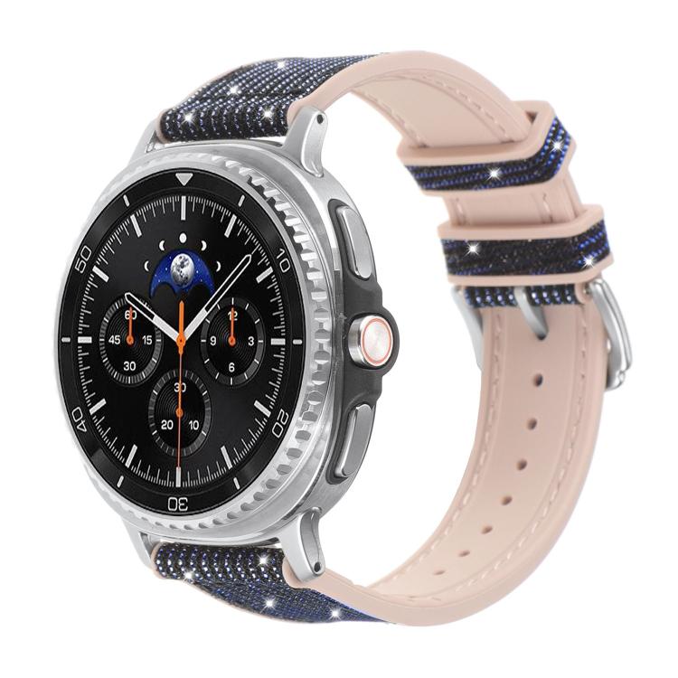 Glitter Skin Vegan Leather Silicone Watch Band, For Galaxy Watch9 / 8 / 8 Classic