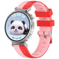 Ice Crystal Texture Left and Right Spliced Two Color Silicone Watch Band, 18mm