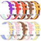 Ice Crystal Texture Left and Right Spliced Two Color Silicone Watch Band, 18mm