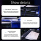 Clear acrylic dust cover with corner fasteners, ultra-transparent sheet, and side openings