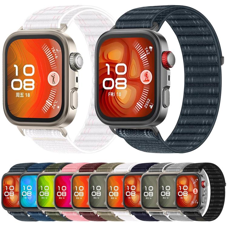 Wave Texture Woven Nylon Hook And Loop Fastener Watch Band, For Huawei Watch Fit 5 / Fit 5 Pro / Fit 4
