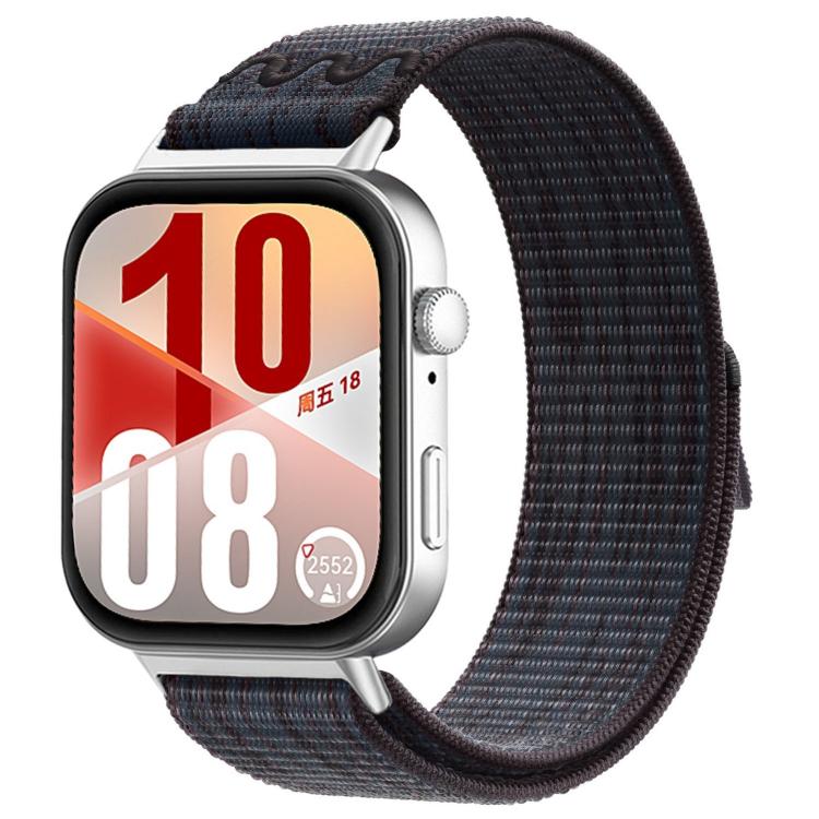Woven watch band in deep navy and black