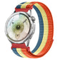 Triple-Loop Nylon Woven Hook and Loop Fastener Watch Band, 18mm, 20mm, 22mm