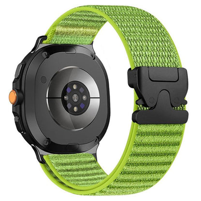 Parachute Buckle Mountain Pattern Woven Nylon Metal Tip Watch Band, For Galaxy Watch9 / 8 / 8 Classic