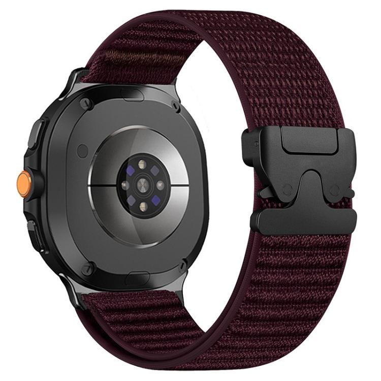 Parachute Buckle Mountain Pattern Woven Nylon Metal Tip Watch Band, For Galaxy Watch9 / 8 / 8 Classic
