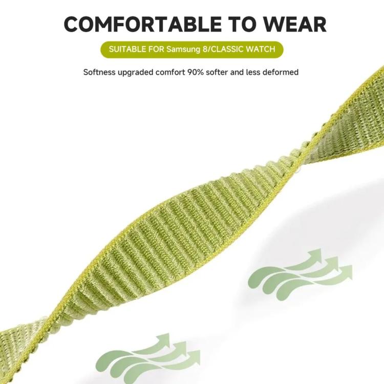 Parachute Buckle Mountain Pattern Woven Nylon Metal Tip Watch Band, For Galaxy Watch9 / 8 / 8 Classic