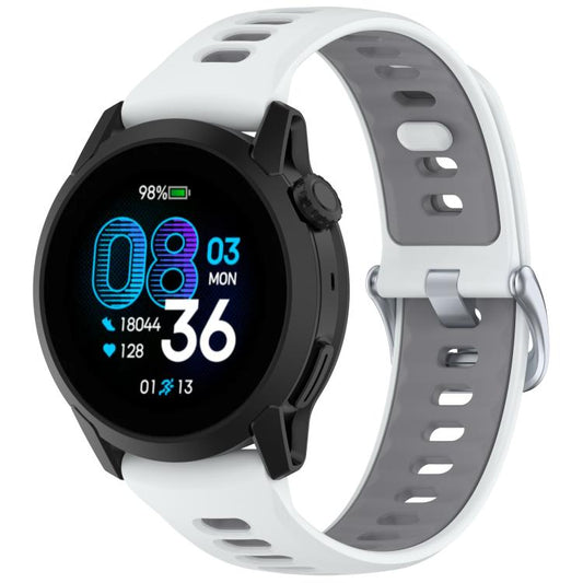 Zinc Alloy Quick Release Buckle Dual Color Silicone Watch Band, For COROS PACE 4