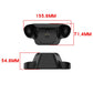 Black controller charging dock base with front and side size dimensions shown