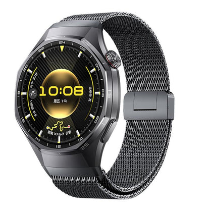 Press Button Seamless Interface Milan Magnetic Buckle Titanium Alloy Watch Band, For Huawei Watch GT 6 Pro