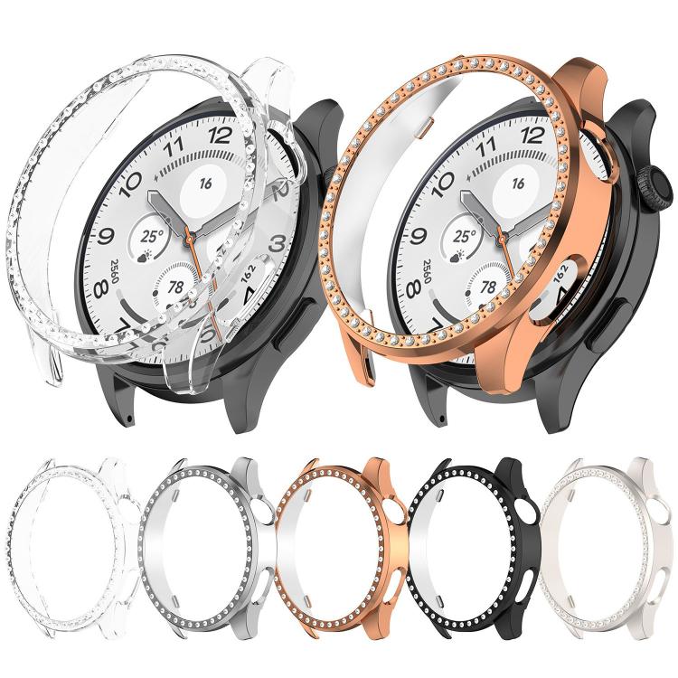 Single Row Diamond Half Coverage Hollow PC Watch Protective Case, For Xiaomi Watch 5
