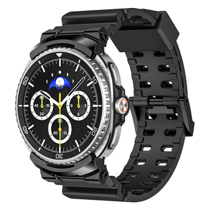 Breathable Dual Row Perforated Silicone Watch Band, For Galaxy Watch9 / 8 / 8 Classic
